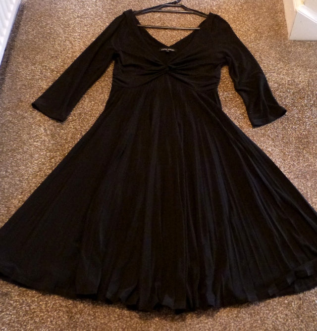 Laura Ashley black jersey dress  The Frockery