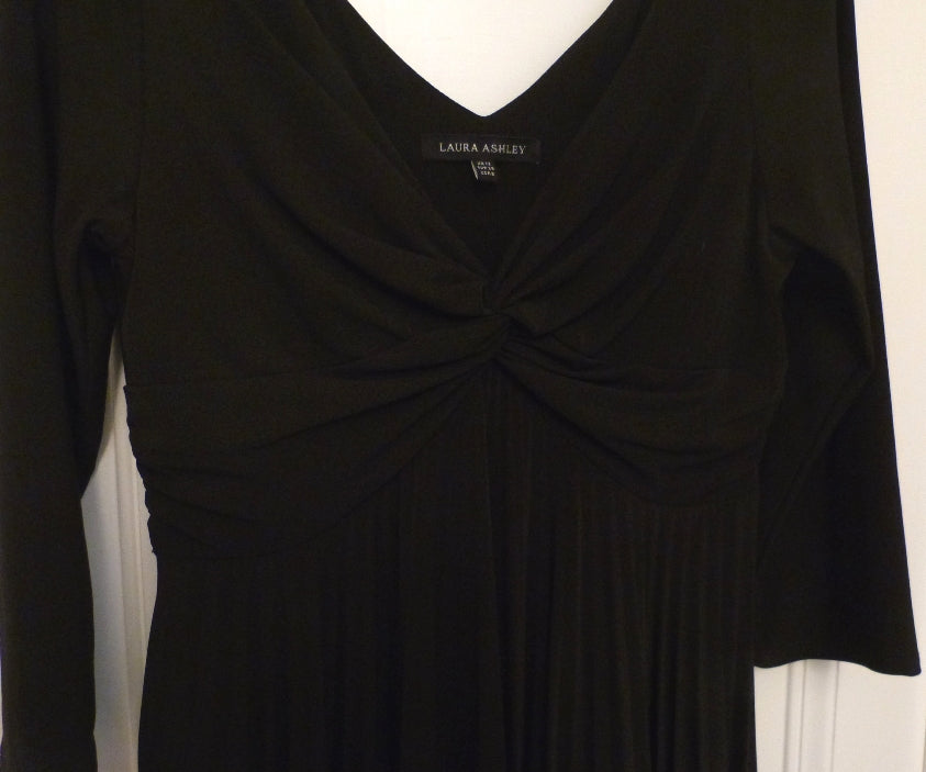 Laura Ashley black jersey dress – The Frockery