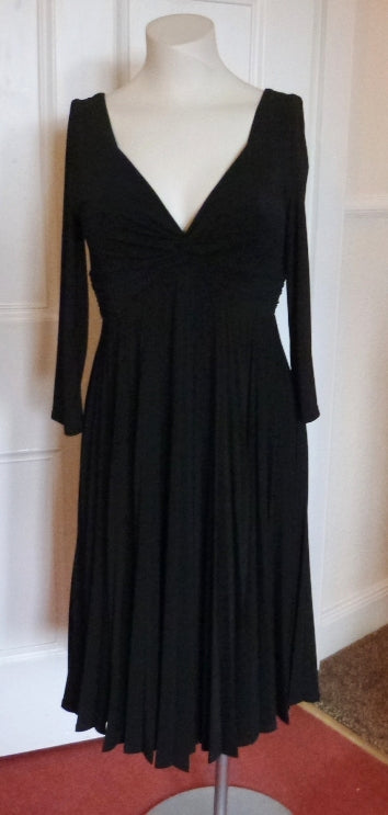 Laura Ashley black jersey dress – The Frockery