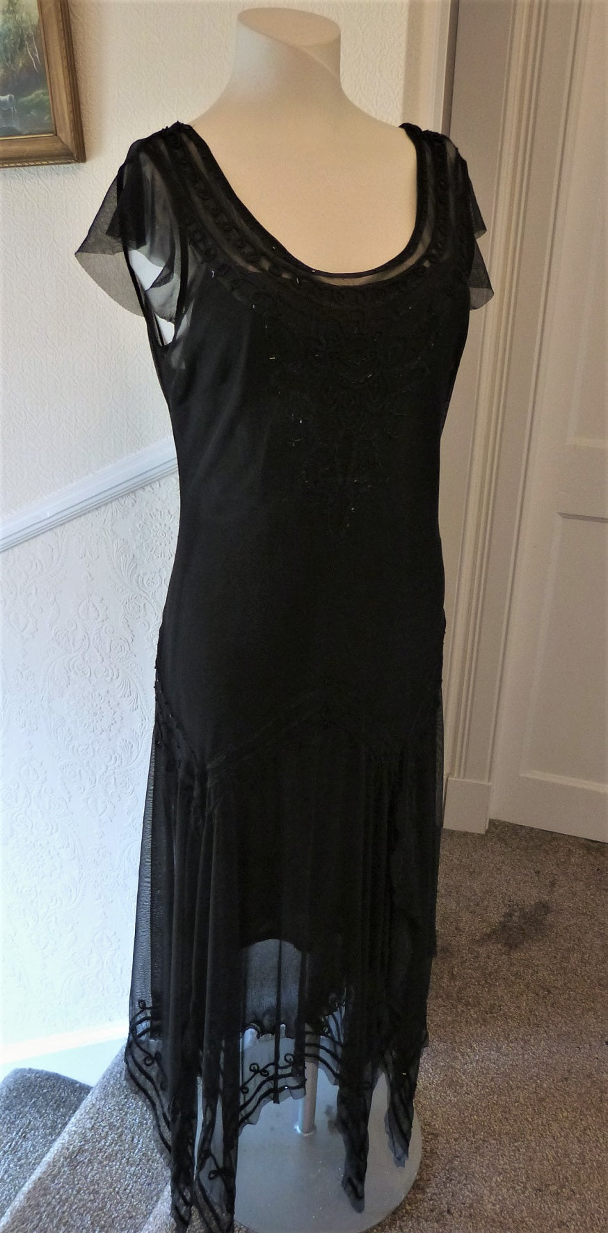 Sheer black Gatsby flapper dress The Frockery Sheer black Gatsby flapper dress The Frockery