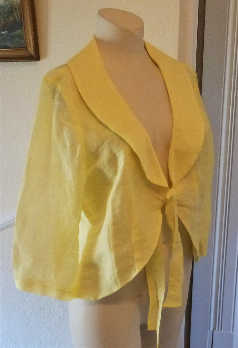 Minuet lemon yellow bolero shrug – The Frockery