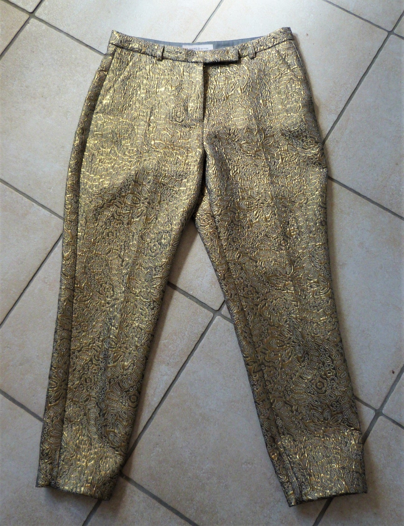 brocade cigarette pants Dolce&Gabbana Women's Floral High-Rise Slim-Leg - Nero a high rise design M&S gold brocade cropped cigarette