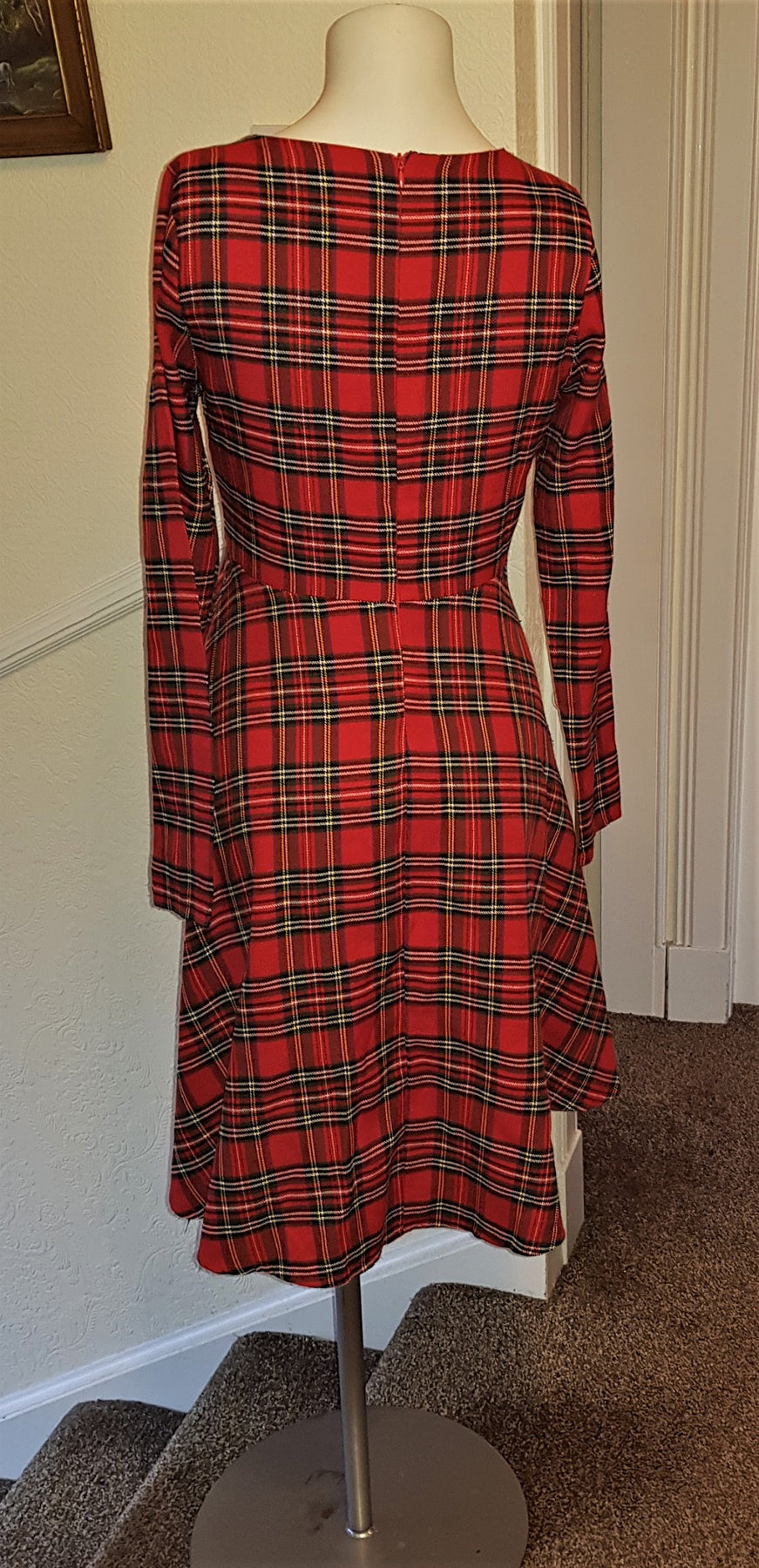 red tartan skater dress French Skater Dress