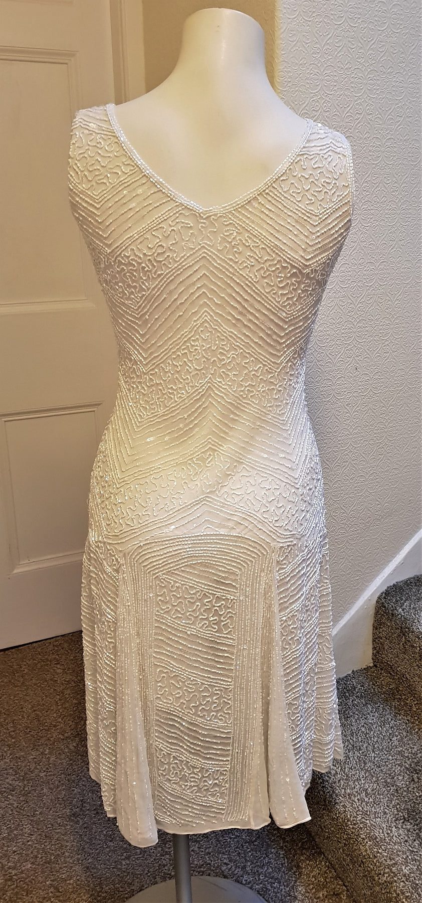 Ivory silk beaded flapper dress The Frockery Ivory silk beaded flapper dress The Frockery