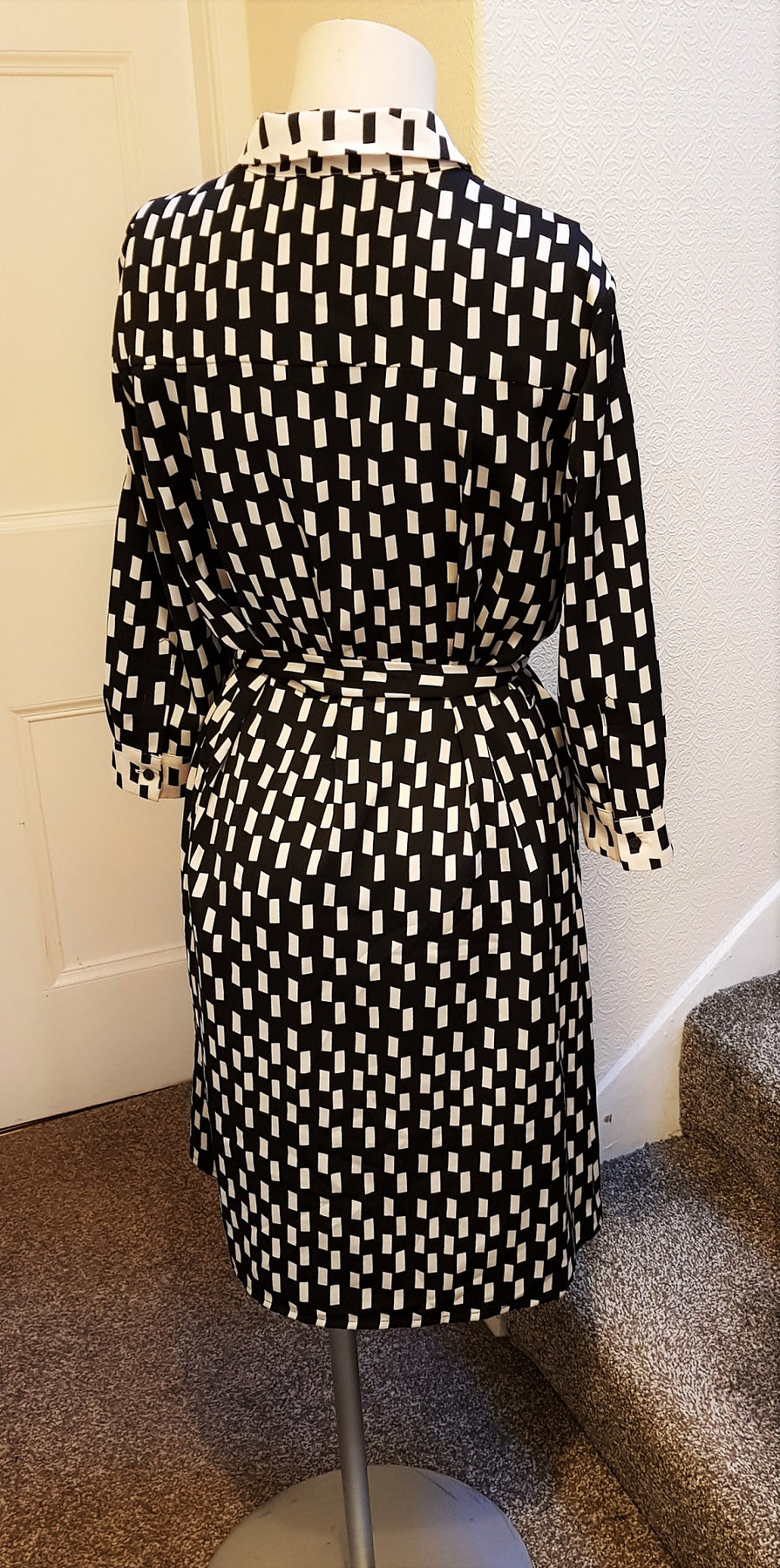 autograph shirt dress AUTOGRAPH Cupro-Rich Printed Collared Shirt Dress