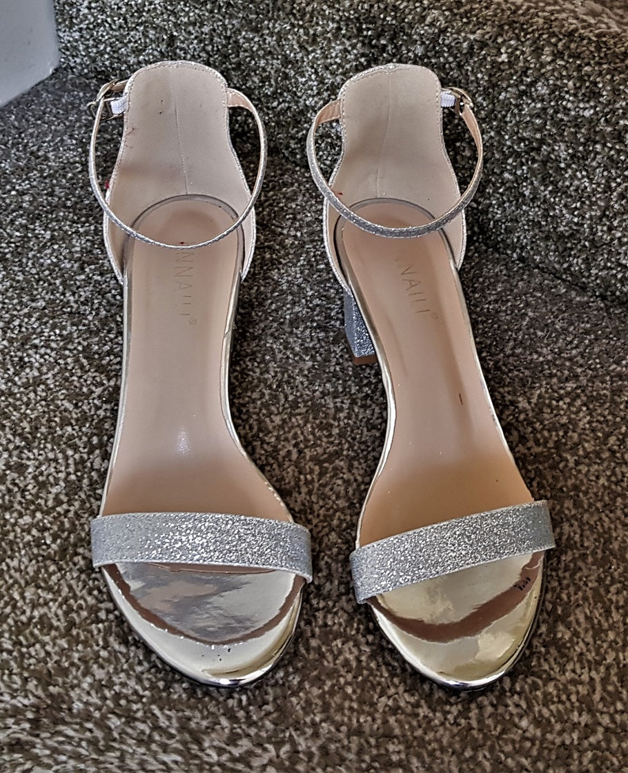 Annaili silver glitter sandals