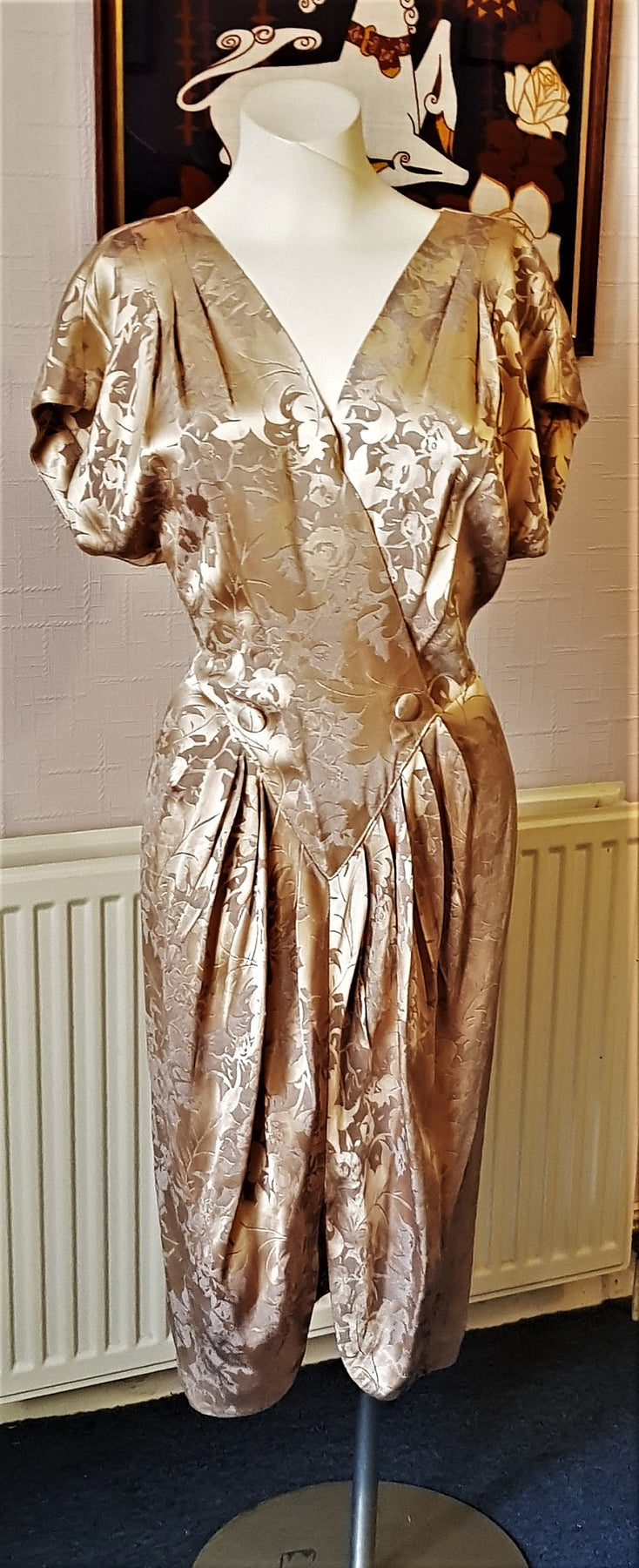 70s designer vintage cream cocktail dress – The Frockery