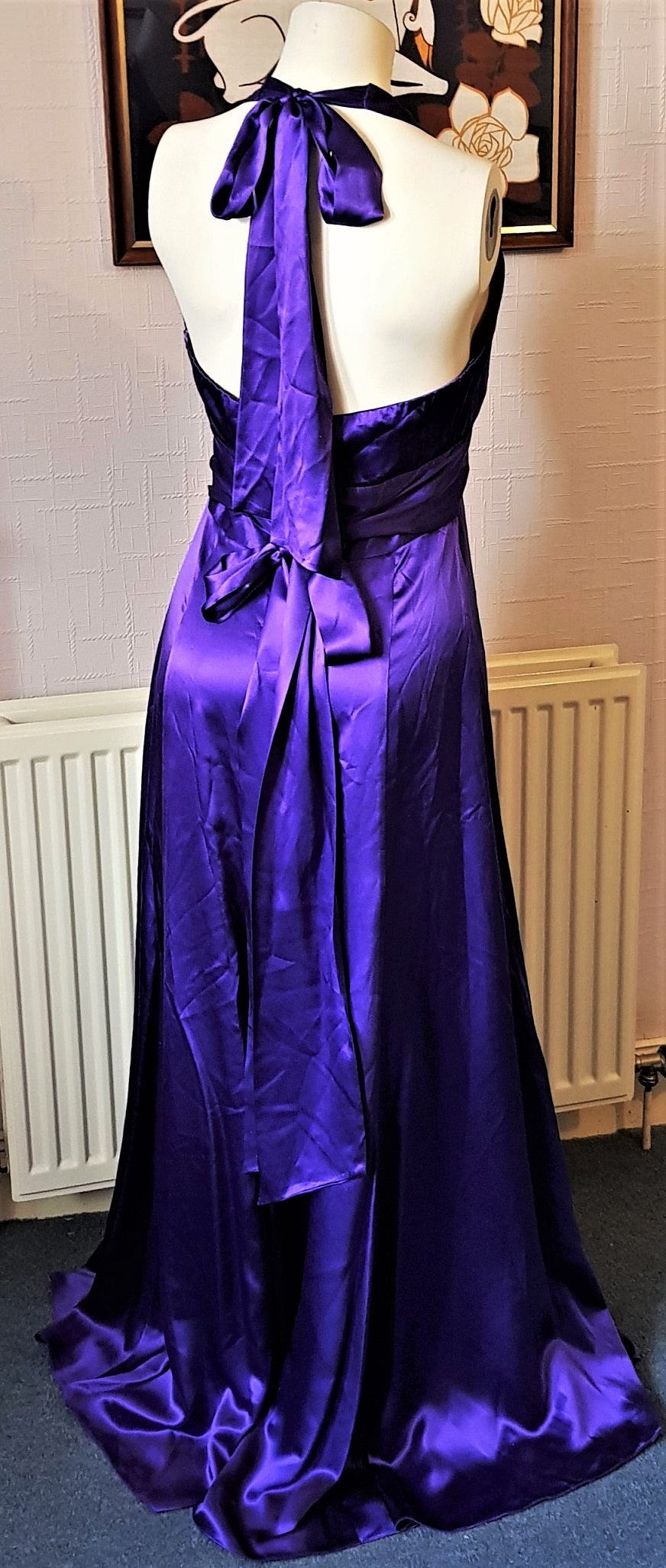 Coast purple silk halter neck gown – The Frockery