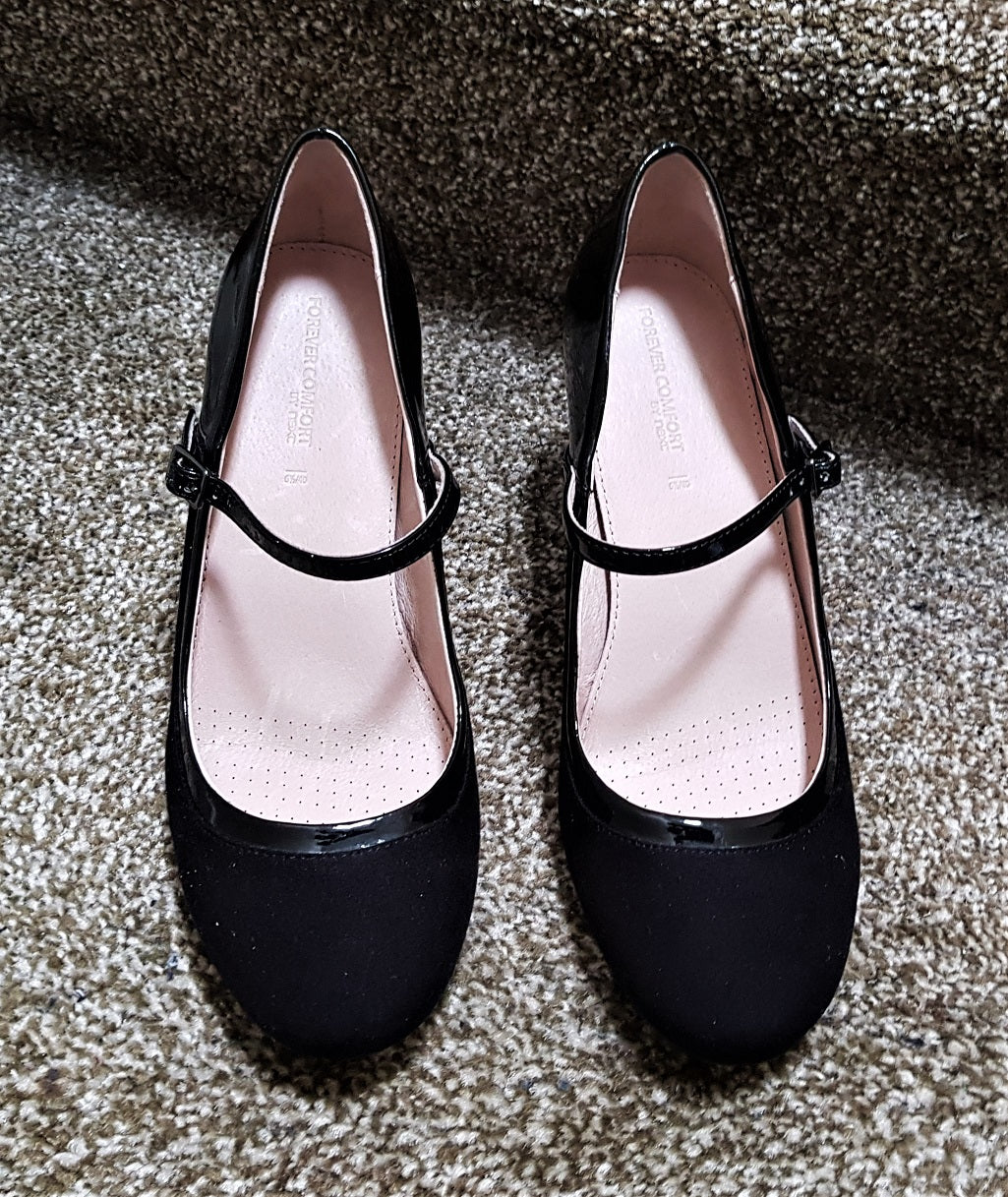 Black mary jane shoes low heel best sale