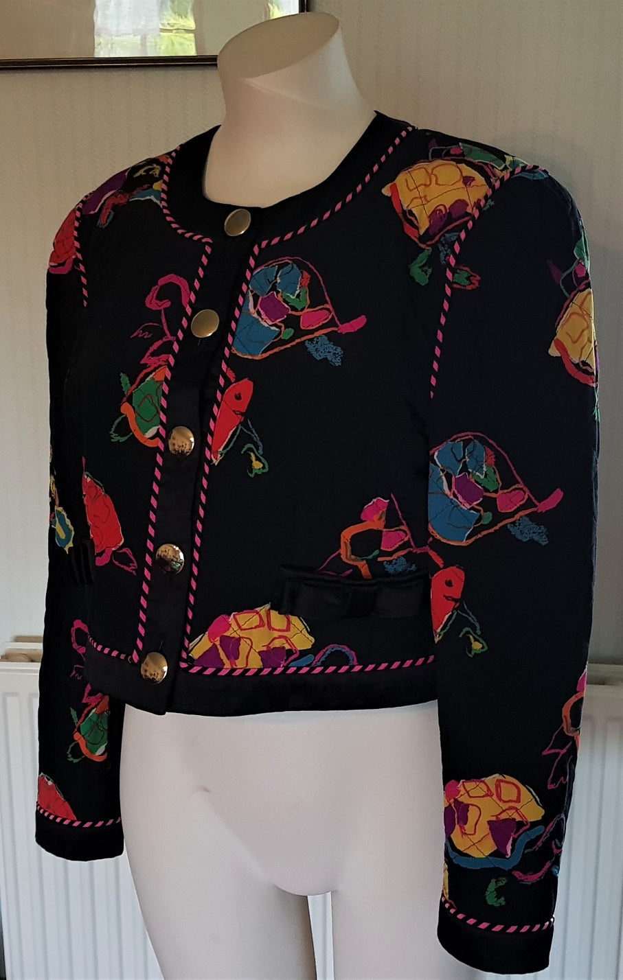90s vintage Escada quilted silk print jacket – The Frockery