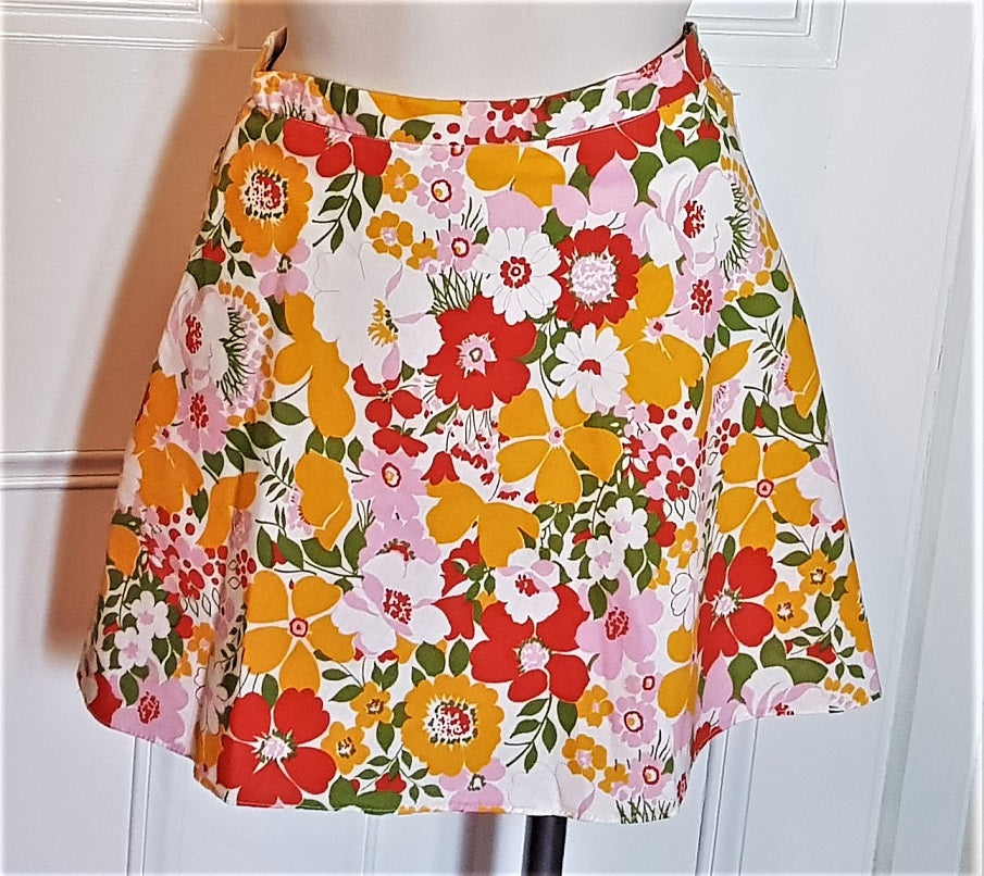 70s vintage flower power mini skirt – The Frockery