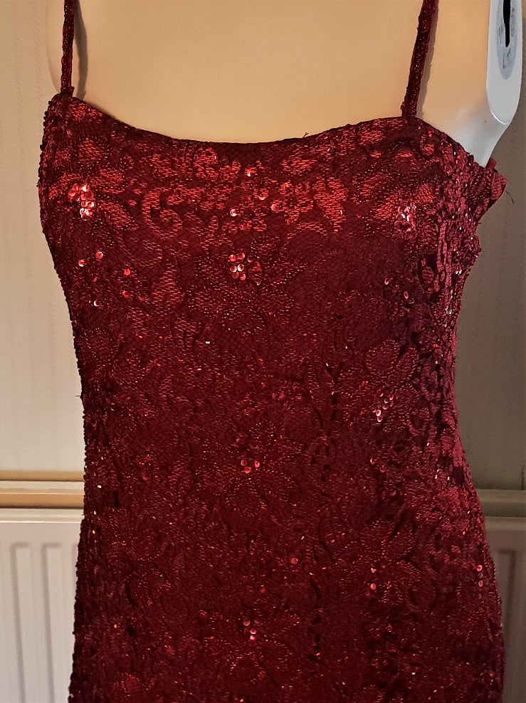 chinese dress ladies Self-portrait Lace sheath midi dress Red - Women