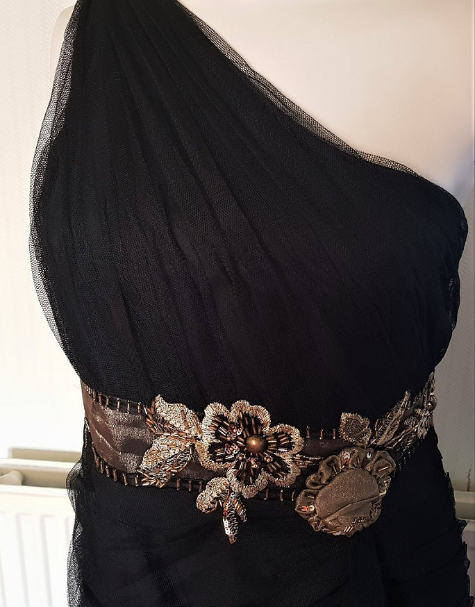 monsoon black gold dress Black and gold sequin edie starburst embellished