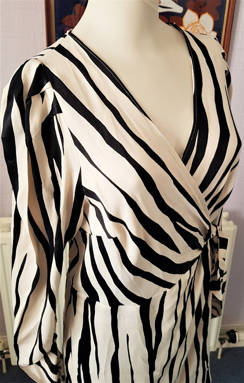 Zara zebra wrap dress Clearance