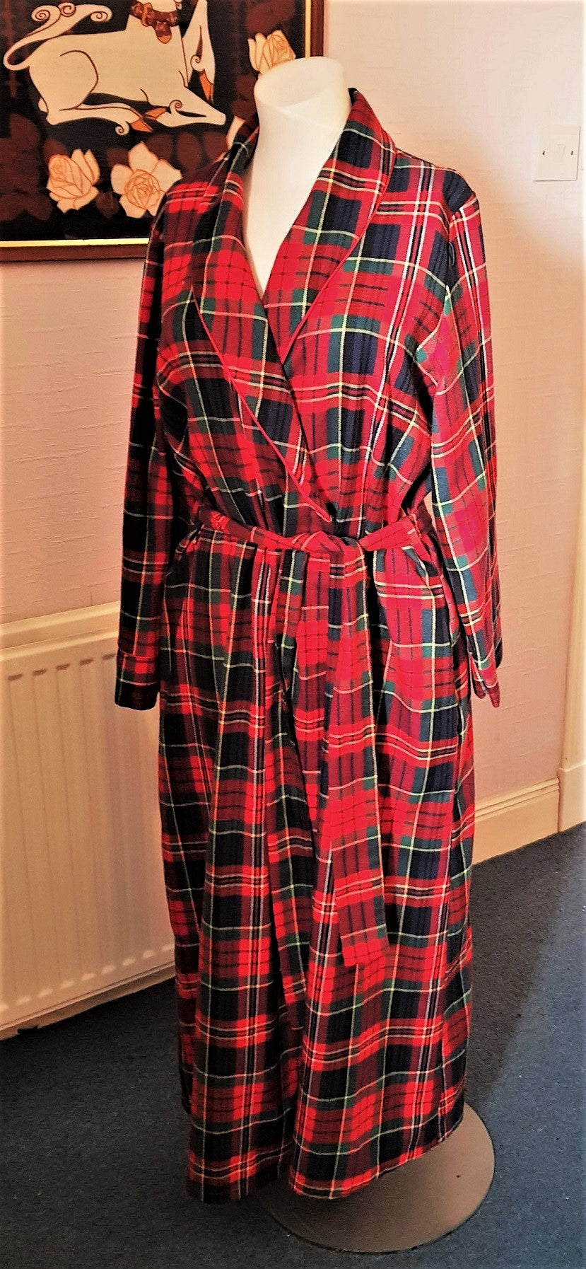Marks & Spencer red tartan dressing gown The Frockery Marks & Spencer red tartan dressing gown The Frockery