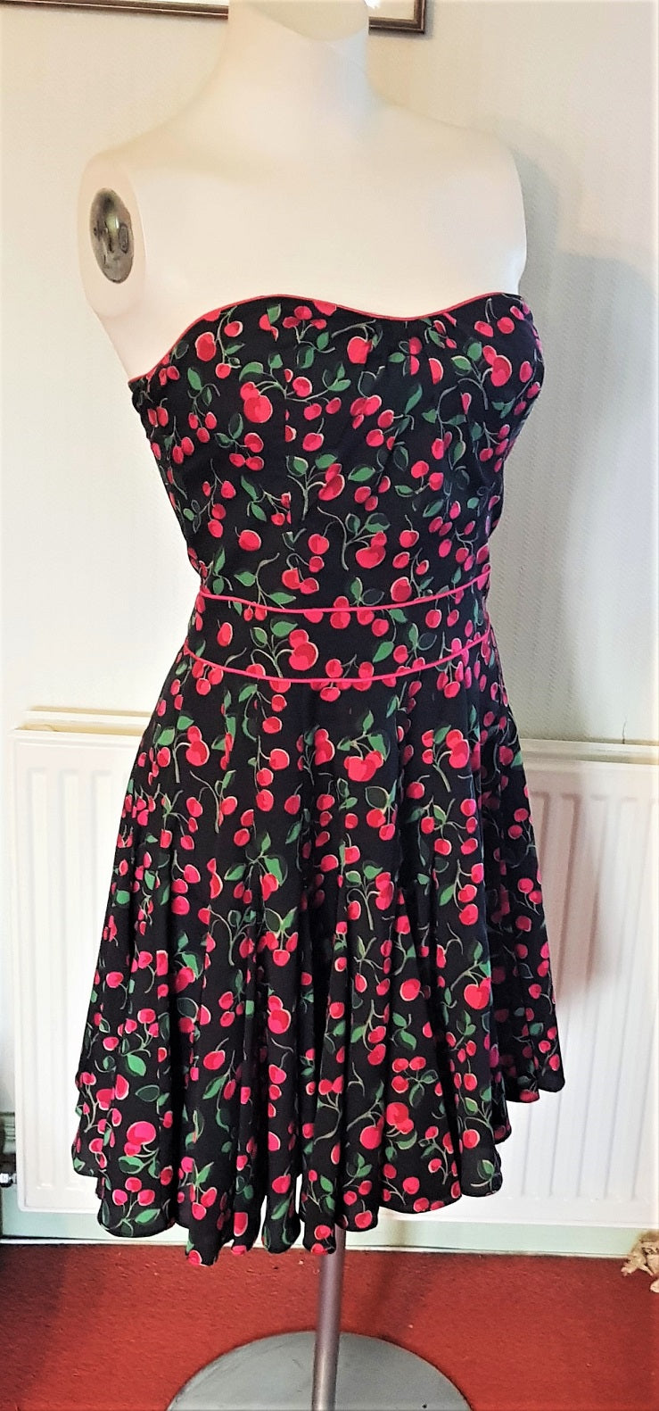 Oasis cherry print pin up sun dress The Frockery