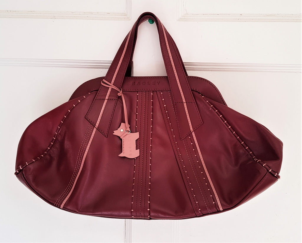 Radley burgundy leather handbag The Frockery