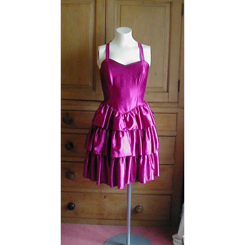 strapless open back dress SOLD: 80s Pink Ra Ra dress – The Frockery