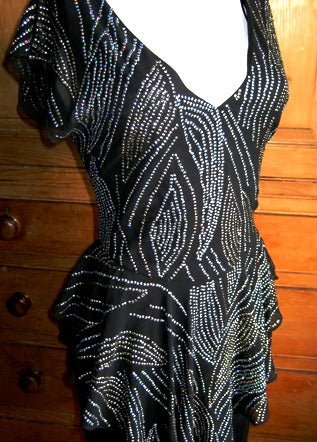 ASOS black and silver cocktail dress with peplum – The Frockery