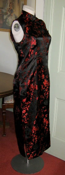 Chinese traditional black and red silk dress – The Frockery