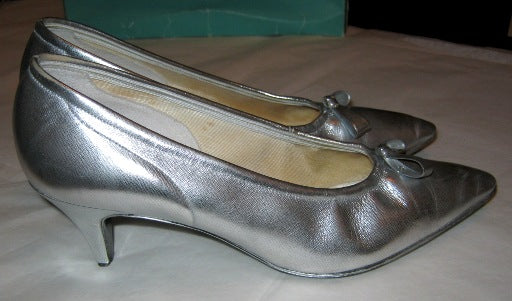 clarks silver dress shoes Clarks Originals Womens Wallabee 2604 Silver Patent Shoes 6.5 Medium : Target