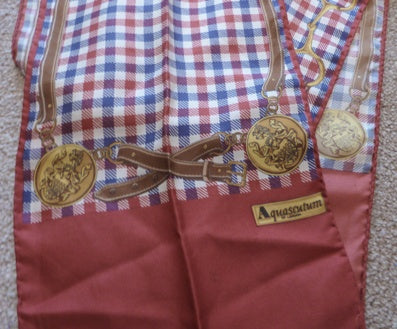 Oblong silk scarf by Aquascutum – The Frockery