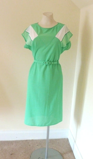 80s mint green day dress The Frockery 80s mint green day dress The Frockery