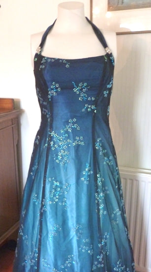Jump Apparel sparkly teal princess prom dress – The Frockery