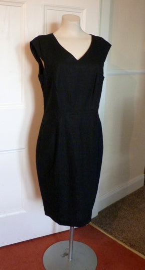 M S black shift dress