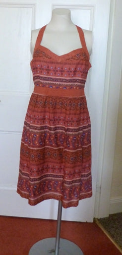 Fat Face burnt orange print dress – The Frockery