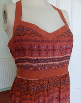 Fat Face burnt orange print dress – The Frockery