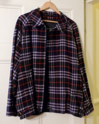 Burberrys navy nova check men's zip front jacket – The Frockery