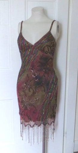 aftershock evening dresses Daisianne Berry Sequin Long Sleeve Wrap Maxi Dress