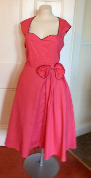 Lindy Bop hot pink rockabilly dress