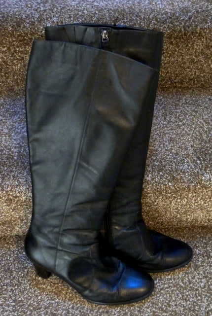 Marks Spencer black leather boots