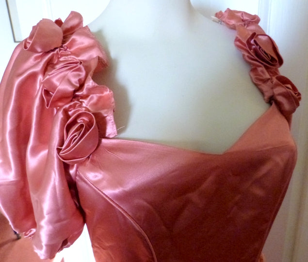 80s pink satin ball gown bridesmaid dress The Frockery 80s pink satin ball gown bridesmaid dress The Frockery
