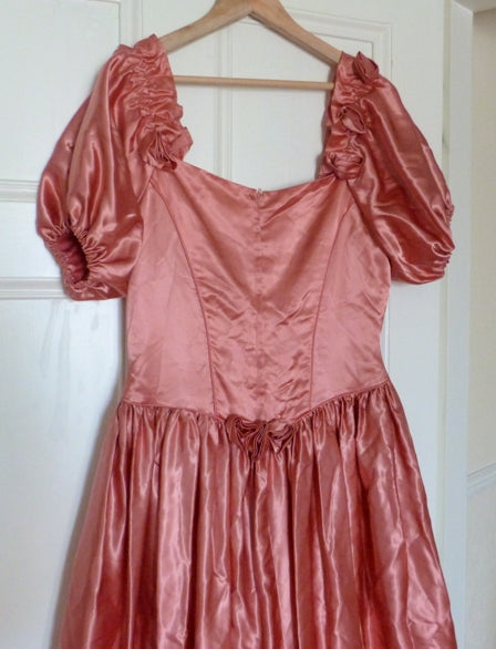 80s pink satin ball gown bridesmaid dress – The Frockery