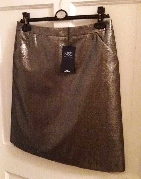 Metallic skirt m&s best sale