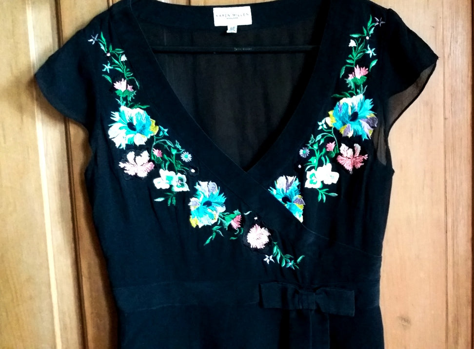 maya embroidered halter neck dress Maya Floral Embroidered Halter Neck Maxi Dress – Maya Deluxe main image 1