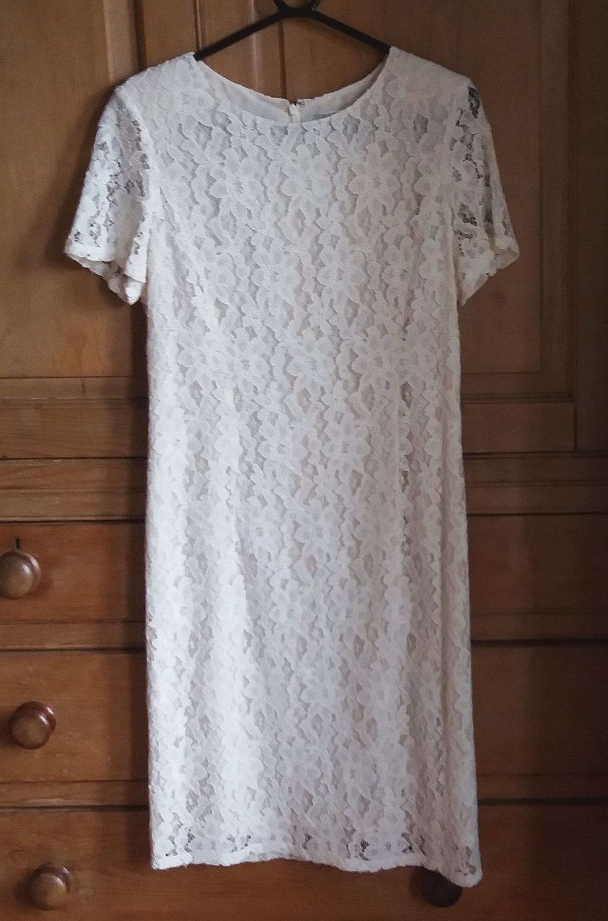 Platinum ivory cream lace shift dress The Frockery Platinum ivory cream lace shift dress The Frockery