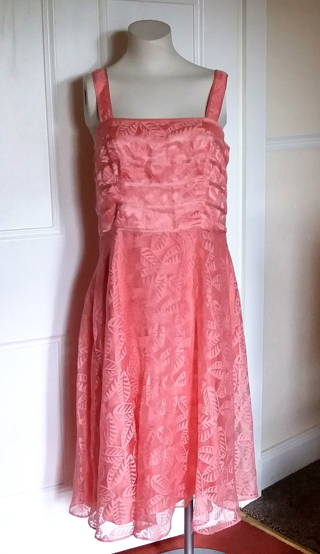 Jacques Vert peach occasion dress The Frockery Jacques Vert peach occasion dress The Frockery