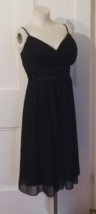 Autograph black chiffon cocktail dress – The Frockery