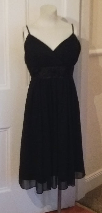 Black chiffon cocktail dress online