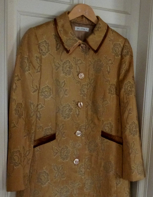 Planet gold embroidered dress coat  The Frockery